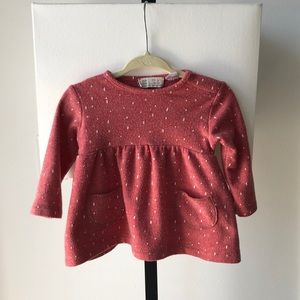 Zara Mini pink polka dot dress